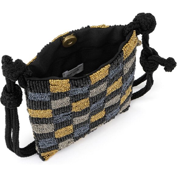 Mini Crossbody Bag Women's Vegan Recycled Material Adjustable Strap - Picture 3 of 7